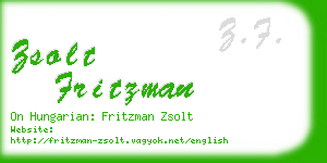 zsolt fritzman business card